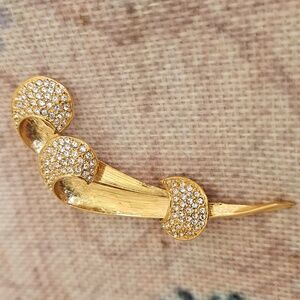 Vintage Goldtone Rhinestone Brooch